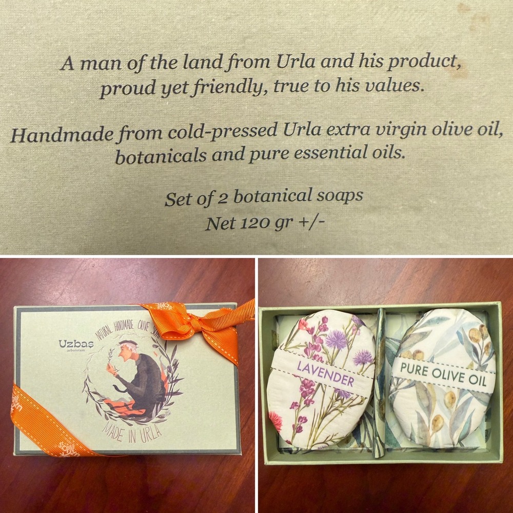 Scented botanical soap set Pure Olive Oil & Lavender urla cold pressed essential